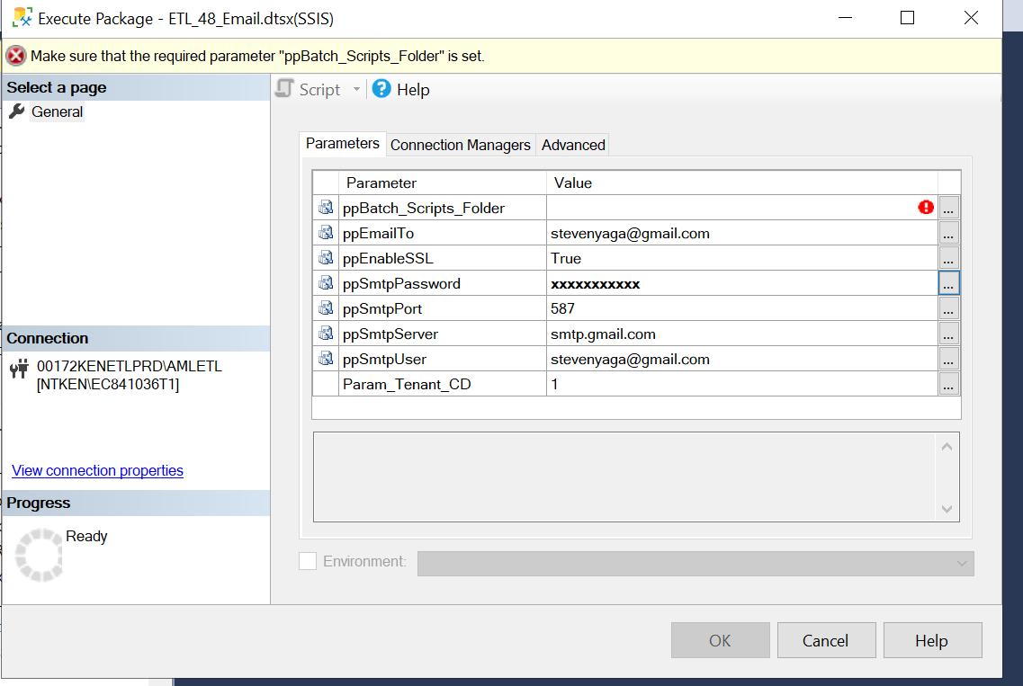 Edit project parameters